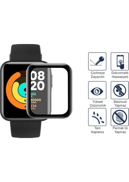Xiaomi Mi Watch Lite Ekran Koruyucu 3D Kavisli Full Kaplama Pmma fiyatları