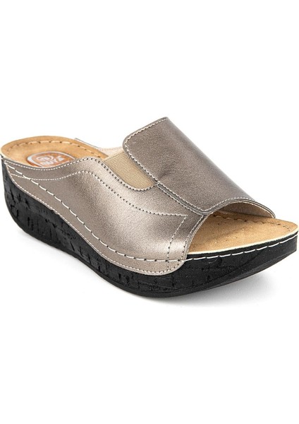 Orthopedix Attica Anatomik Topuk Dikeni Jel Destekli Dolgu Topuklu Kadın Terlik 32257