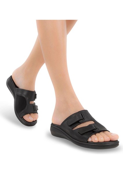 Orthopedix Nigero Anatomik Kemik Çıkıntısı Hallux ve Topuk Dikeni Jel Pedli Kadın Terlik 32214