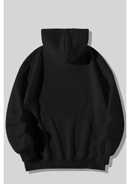 Yıldızlı Gece Baskılı Kanguru Cepli Kapüşonlu Sweatshirt Hoodie fiyatları