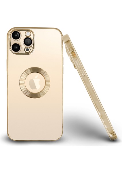 Apple iPhone 12 Pro Kılıf Şeffaf Kamera Lens Koruyuculu Kenar Renkli Yumuşak Silikon