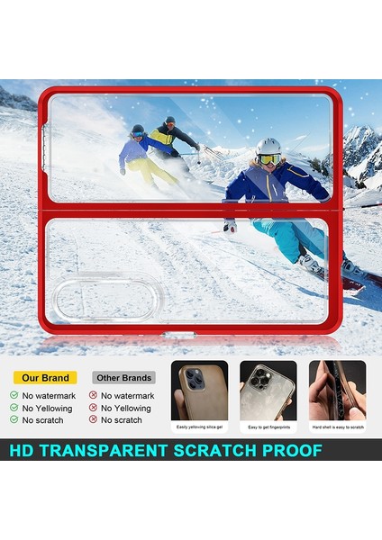 Akrilik+Pc+Tpu Samsung Galaxy Z Fold4 Kırmızı Için Telefon Kılıfı (Yurt Dışından) modelleri
