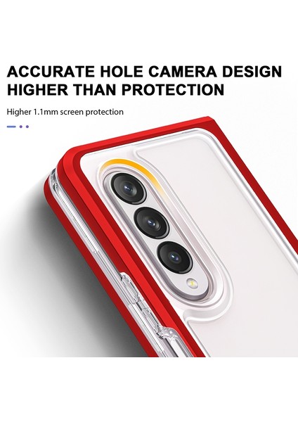 Akrilik+Pc+Tpu Samsung Galaxy Z Fold4 Kırmızı Için Telefon Kılıfı (Yurt Dışından) fırsatları