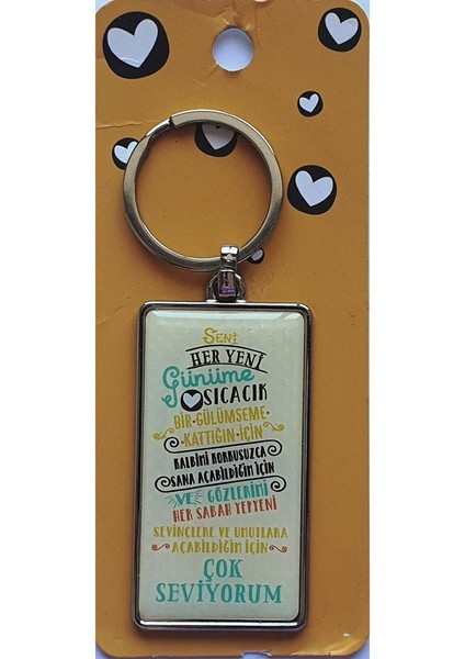 Çok Seviyorum Metal Anahtarlık Sevgililer Günü Hediyelik Anahtarlık