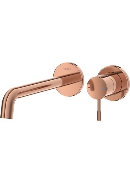 Atlas Ankastre Lavabo Bataryası-Rose Gold
