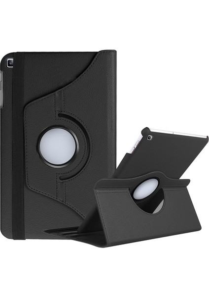 Samsung Galaxy Tab S6 10.5 Inç T860 Kılıf Dönerli Standlı Kapaklı Suni Deri Siyah