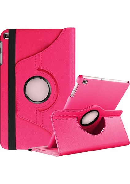 Samsung Galaxy Tab A 8 Inç T350 Kılıf Dönerli Standlı Kapaklı Suni Deri Pembe