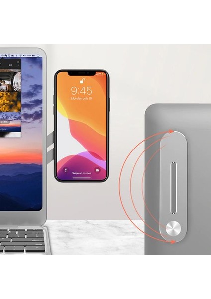 Bilgisayar Monitörüne Yapışan Mıknatıslı Telefon Tutucu, Monitör Uyumlu Telefon Stantı