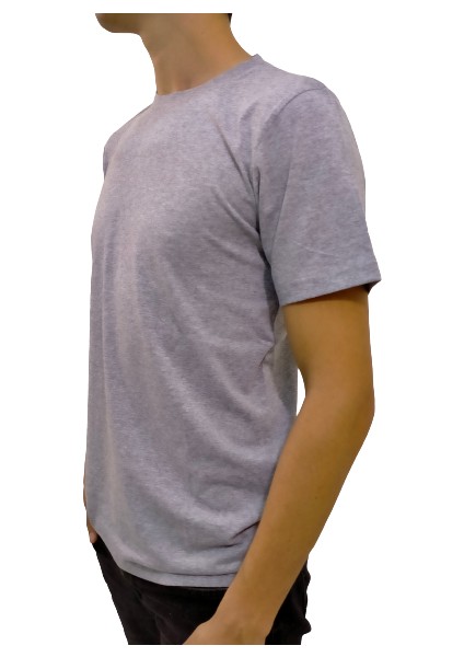Erkek Gri T-Shirt Bisiklet Yaka Basic indirimleri