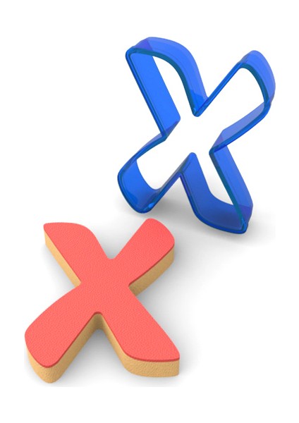 x Harfi Polikarbon Kurabiye Kalıbı