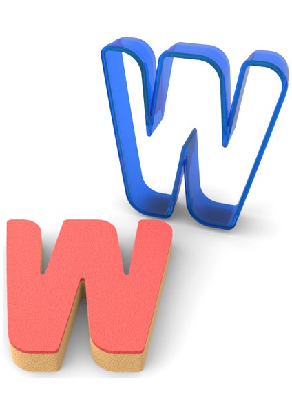 W Harfi Polikarbon Kurabiye Kalıbı