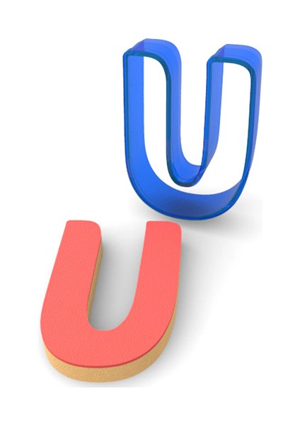 U Harfi Polikarbon Kurabiye Kalıbı