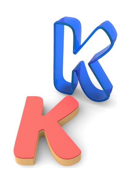 K Harfi Polikarbon Kurabiye Kalıbı