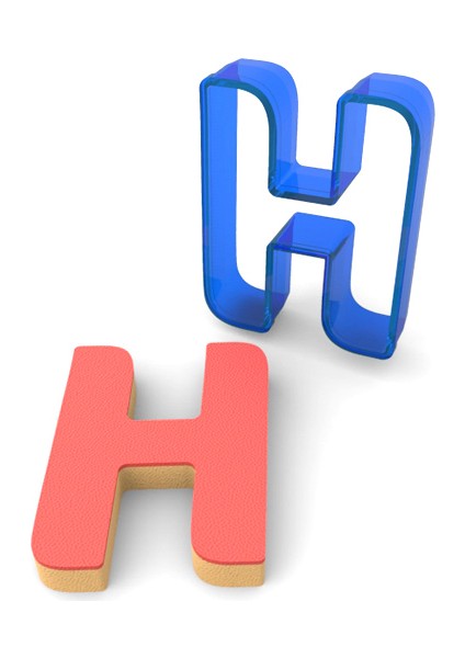 H Harfi Polikarbon Kurabiye Kalıbı