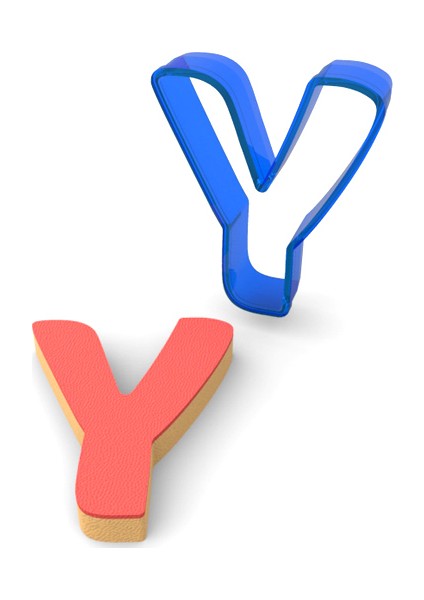 Y Harfi Polikarbon Kurabiye Kalıbı