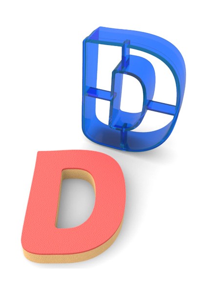 D Harfi Polikarbon Kurabiye Kalıbı