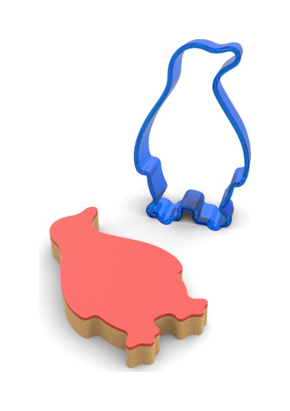 Penguen Polikarbon Kurabiye Kalıbı