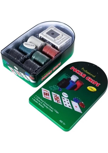 Poker Oyun Seti 120 Parça Metal Kutulu fırsatları
