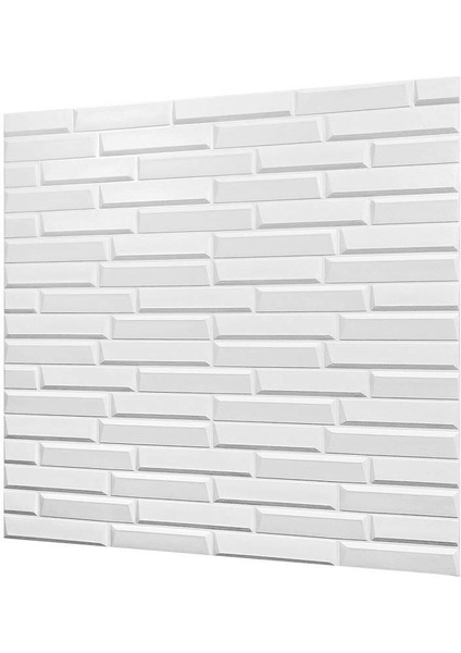 Kendinden Yapışkanlı 3D Boyut Beyaz Opak Duvar Kağıdı Paneli NW55