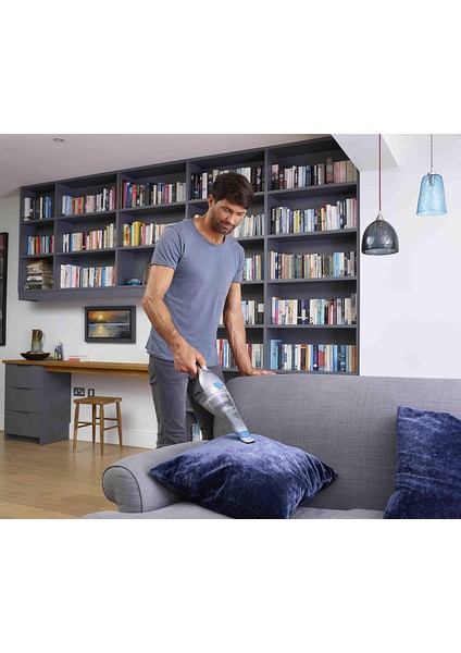 Black+Decker Dustbuster Şarjlı El Süpürgesi (7,2 V Kablosuz + Torbasız Elektrikli Süpürge, Duvara Montajlı Şarj Istasyonu) NVC215WA, Kobalt Mavisi, 385 ml fırsatları