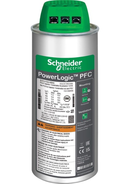 BLRCH170A204B48. 480 Volt. 17 Kvar. Trifaze Kondansatör