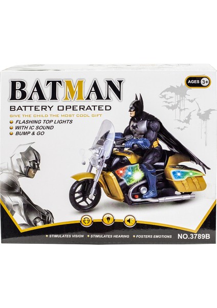 Batman Battery Operated - Motosikletli Batman - Işıklı - Sesli - Hareketli - Oyuncak