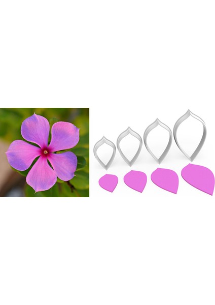 Cezayir Menekşe Çiçek Yapım Kesici Set 4 Parça