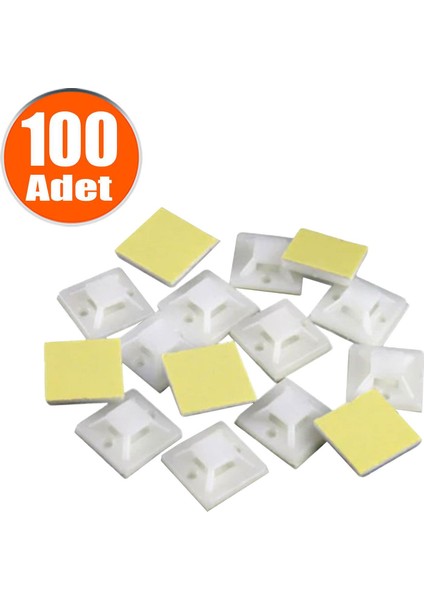 Yapışkanlı Kroşe Kablo Parti Balon Süs Asma 28X28 mm 100'LÜ Paket