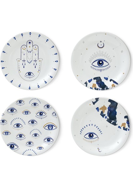 Fern&co. 4'lu Spirit Eye Collection Küçük Aperitif Tabak Seti