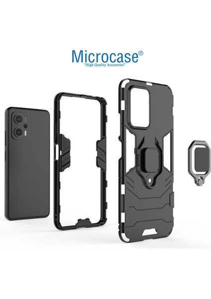 Xiaomi Redmi Note 11T Pro Plus Batman Serisi Yüzük Standlı Armor Kılıf - Siyah fiyatları