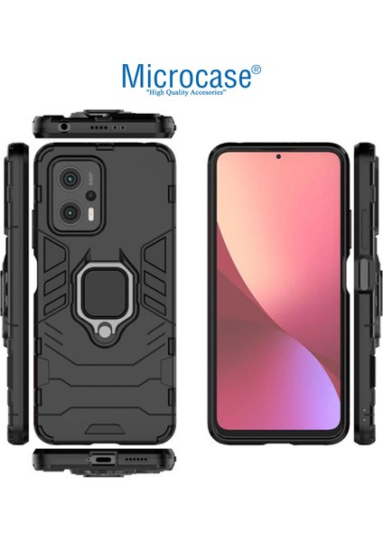 Xiaomi Redmi Note 11T Pro Plus Batman Serisi Yüzük Standlı Armor Kılıf - Siyah modelleri