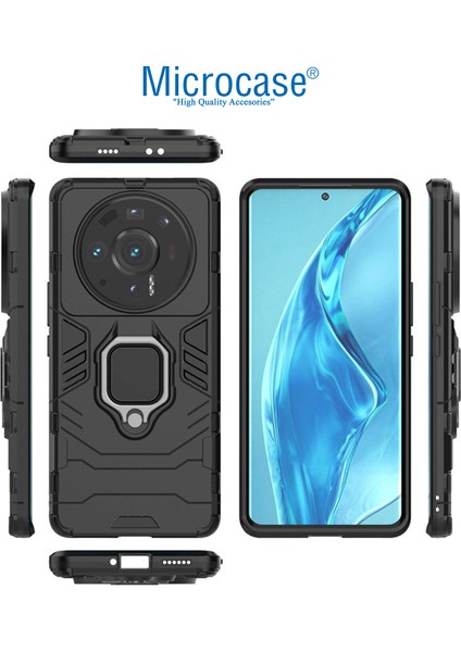 Xiaomi Mi 12 Ultra Batman Serisi Yüzük Standlı Armor Kılıf - Siyah fiyatları