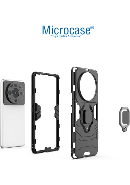 Xiaomi Mi 12 Ultra Batman Serisi Yüzük Standlı Armor Kılıf - Siyah modelleri