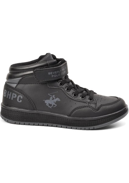 PO-10302-F Siyah Bilek Boy Çocuk Hi Sneaker