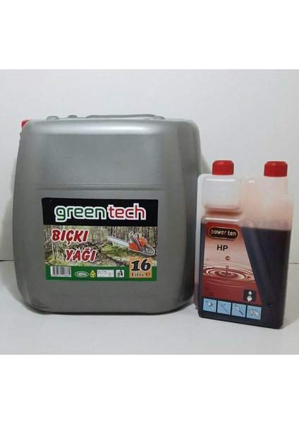 Bıçkı Yağı 16 Litre + Ölçekli 2 Zamanlı Motor Yağı Agaç Kesme Bıçkı 1 Litre