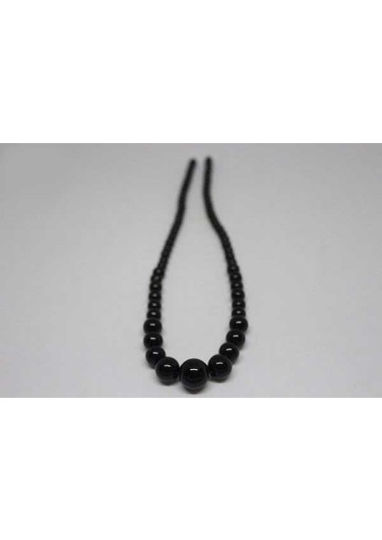 Onix (Oniks) Taşı Kolye Kehribar Klipsli