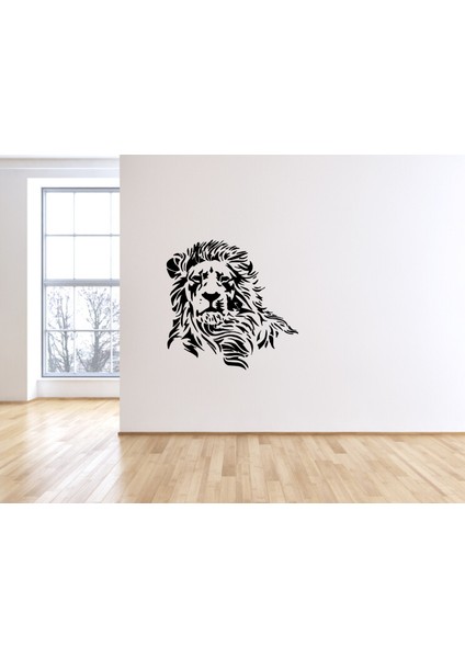 Aslan Sticker, Duvar Çıkartması - Ev Dekorasyonu, Oturma Odası Dekoru, Hayvan Çıkartması