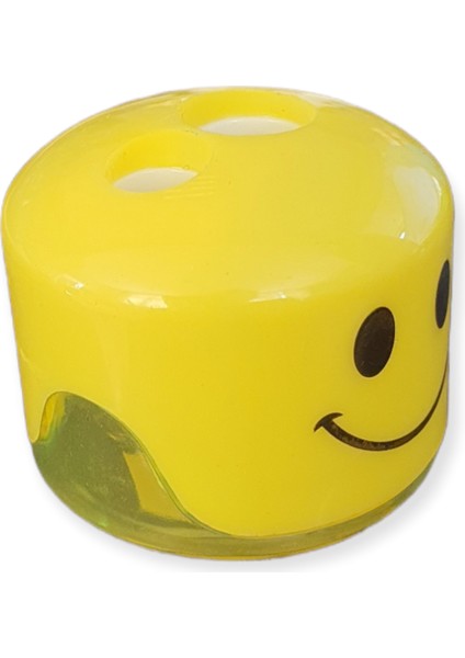 Çift Bıçaklı Atık Hazneli Emojili Kalemtraş 2573