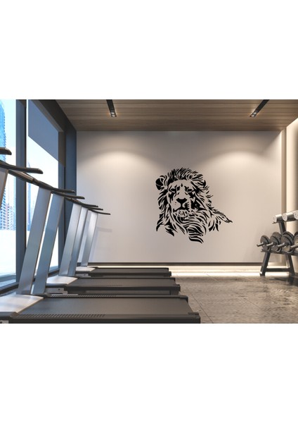 Aslan Sticker, Duvar Çıkartması - Ev Dekorasyonu, Oturma Odası Dekoru, Hayvan Çıkartması