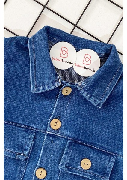 Yakalı Çift Cepli Bebek Kot Tulum fiyatları