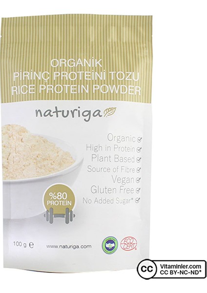 Organik Pirinç Proteini Tozu 100 Gr