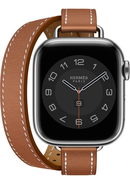 Hermes Kordon Attelage Model Apple Watch 42/44/45 mm Uyumlu (Logolu)