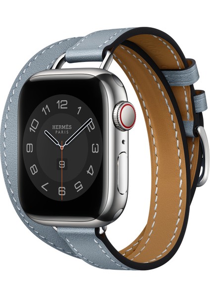 Hermes Kordon Attelage Model Apple Watch 42/44/45 mm Uyumlu (Logolu)