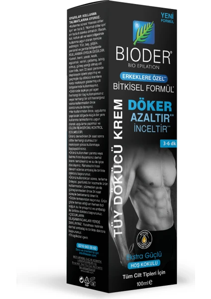 Bioder erkeklere Özel Tüy Dökücü Krem 100 Ml  -(Miadsız)