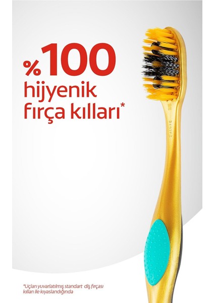 Optik Beyaz Kömür Diş Macunu 50 ml + 360 Gold Tekli Diş Fırçası