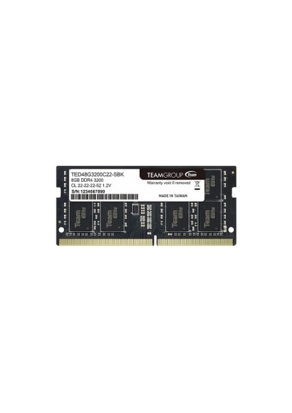 Elite 8 GB (1X8 GB) 3200MHZ cl 22 Ddr4 Notebook Sodımm Ram (TED48G3200C22-S01)