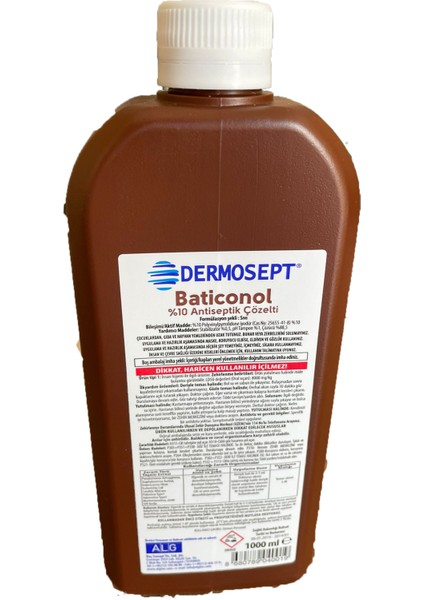 Dermosept Baticonal Antisep-Tik Çözelti 1 Lt Batikon X2 Adet Fsm Medikla