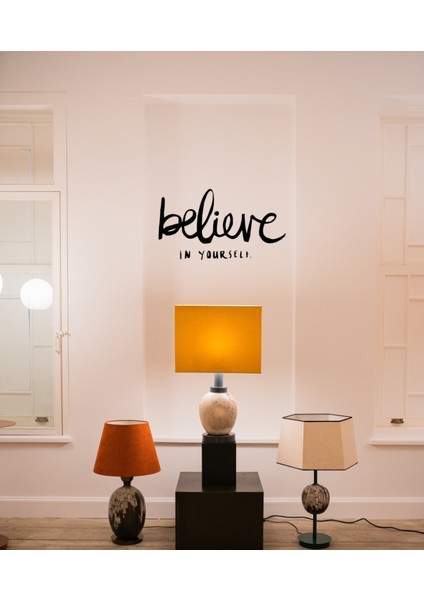 Kendinize Inanın -Metin Sticker-Duvar Dekoru, Ev Dekorasyonu, Motivasyon Çıkartması, Oda Çıkartması