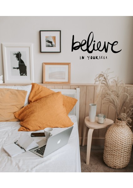 Kendinize Inanın -Metin Sticker-Duvar Dekoru, Ev Dekorasyonu, Motivasyon Çıkartması, Oda Çıkartması indirimleri