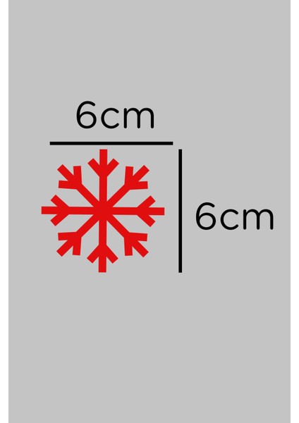40 Adet Kar Tanesi Cam Sticker - Yılbaşı Sticker- Yılbaşı Dekoru Kırmızı